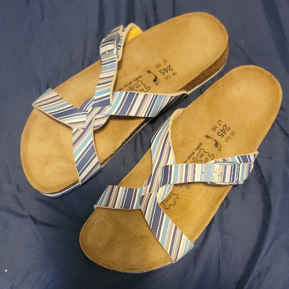 Birkenstock Multicolor Striped Sandals